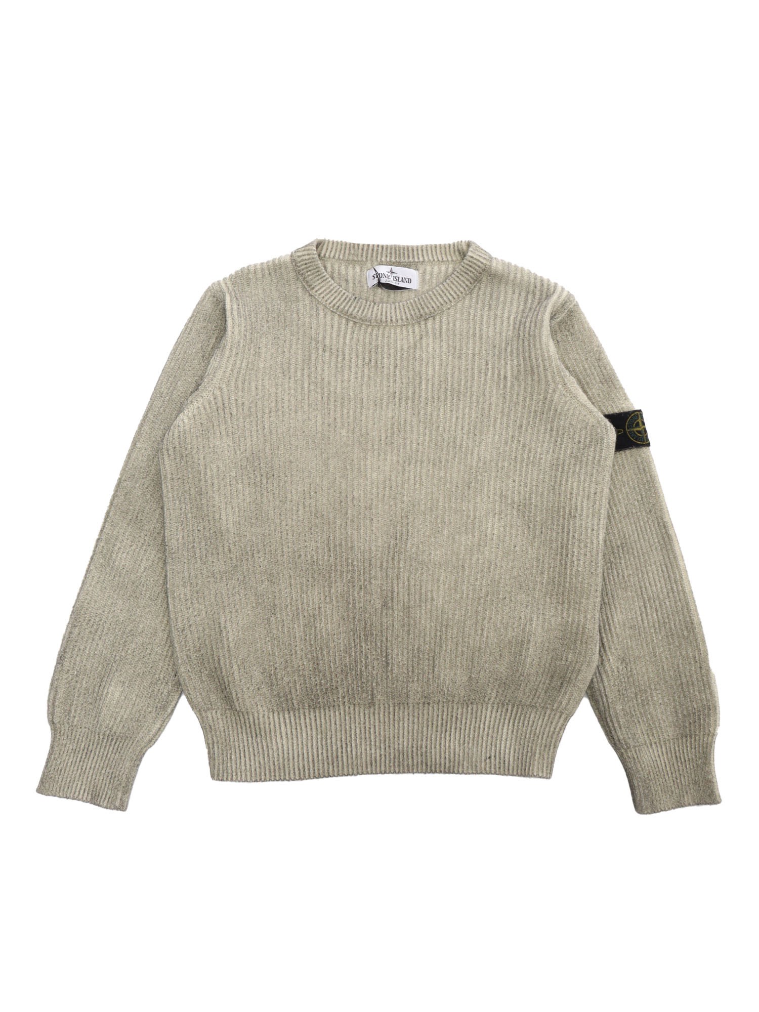 Stone Island Ribbed Cotton Sweater In Green