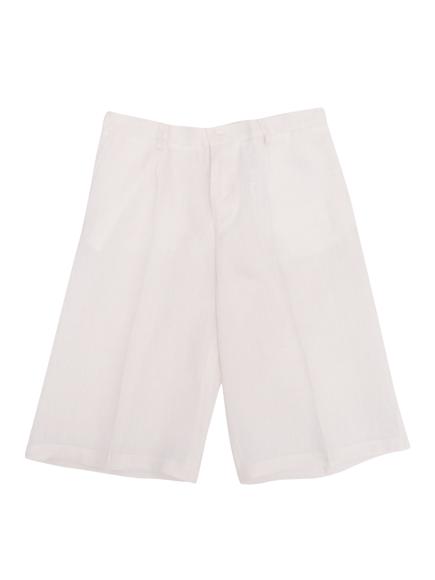 Dolce & Gabbana Junior D&g Linen Bermuda Shorts In Beige