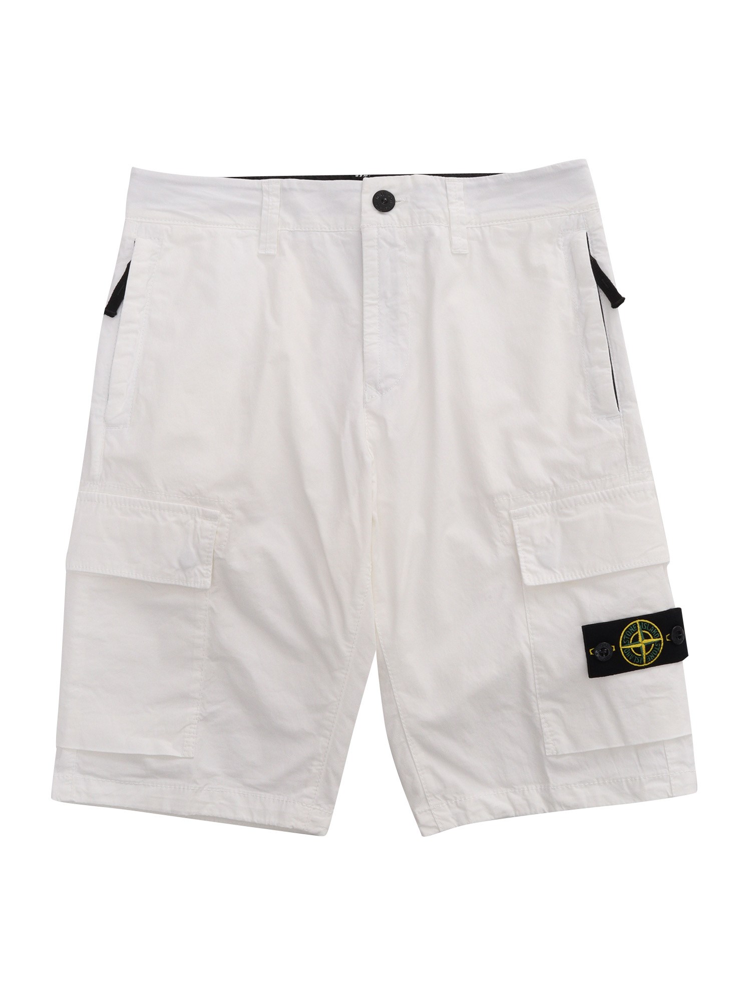 Stone Island White Bermuda Shorts