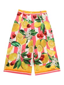 Dolce & Gabbana Junior Pantalone con stampa limoni