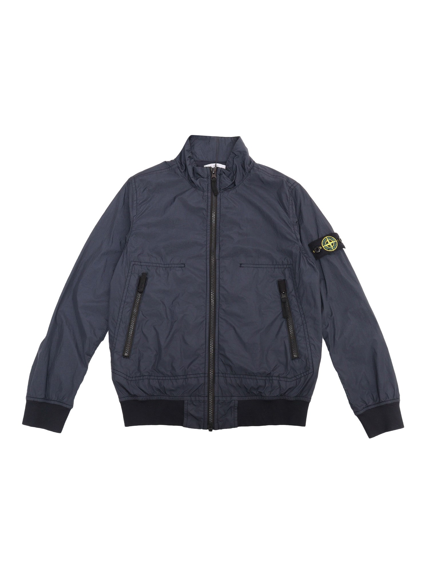 Stone Island Blue Jacket With Logo