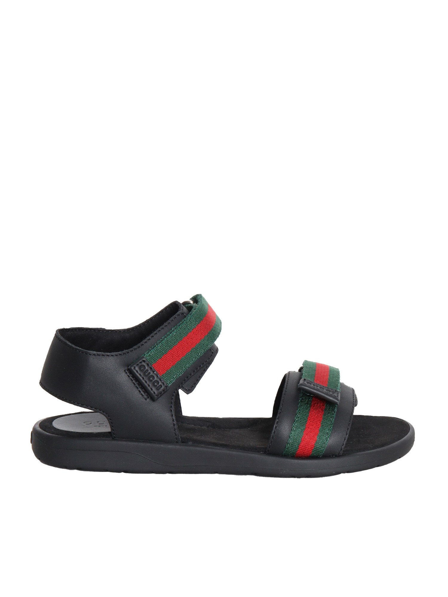 Gucci Gaufrette Sandals In Black