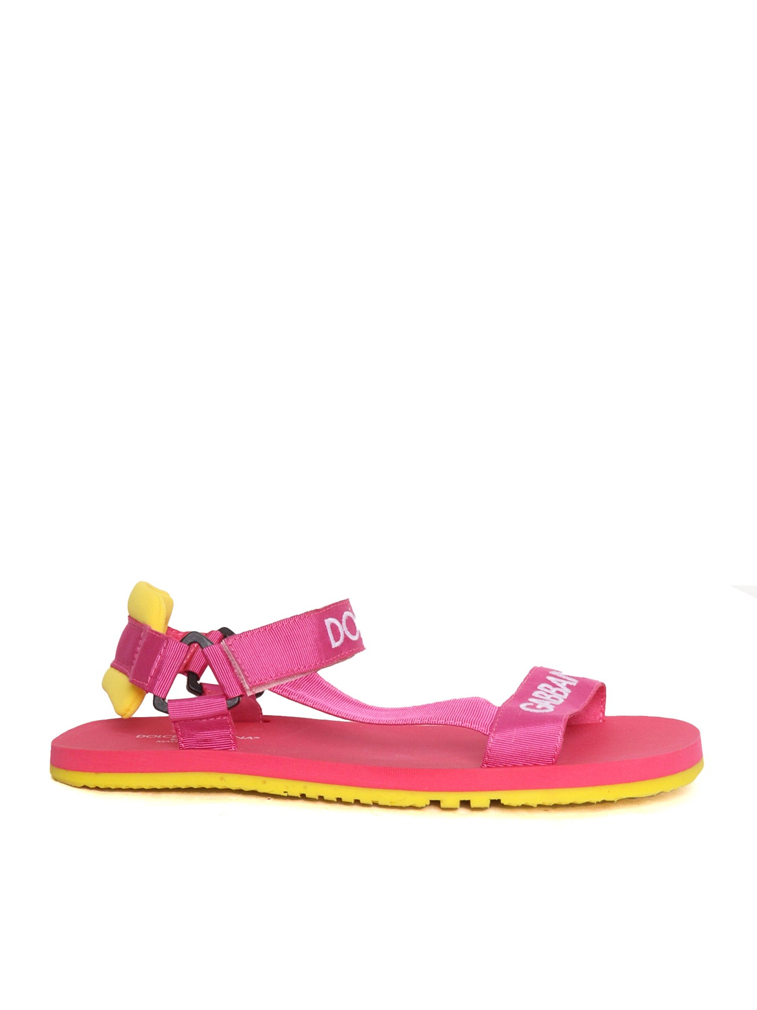 Dolce & Gabbana Junior D&g Junior Pink Sandals In Yellow