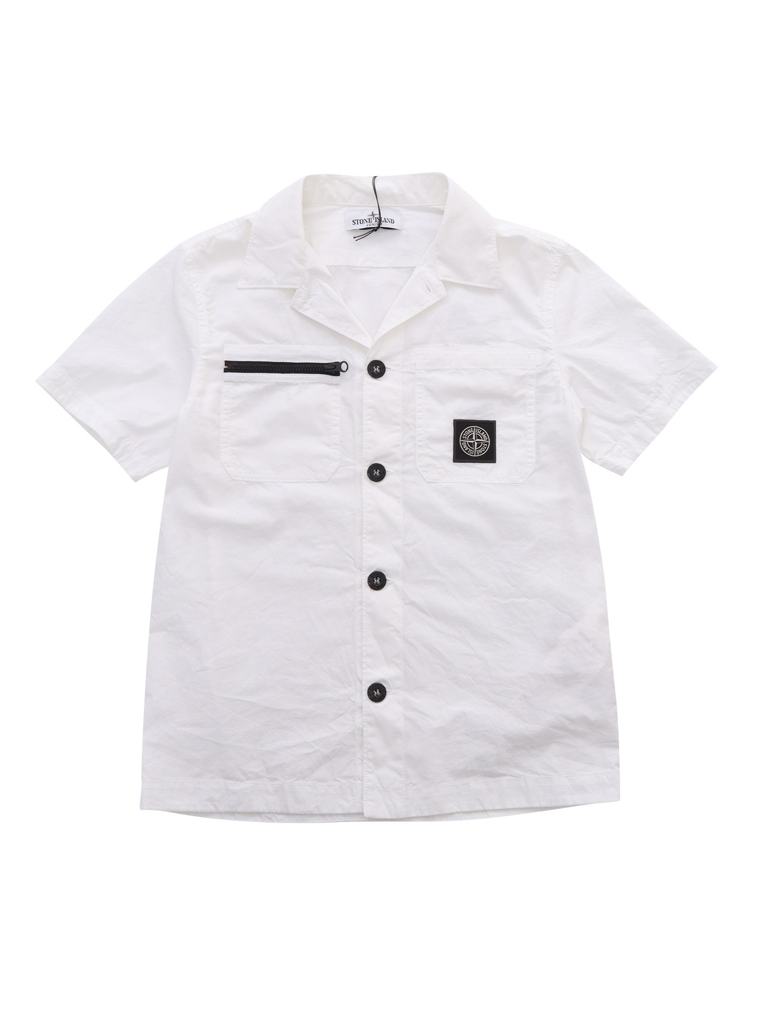 Stone Island Short Sleeves Shirt In White