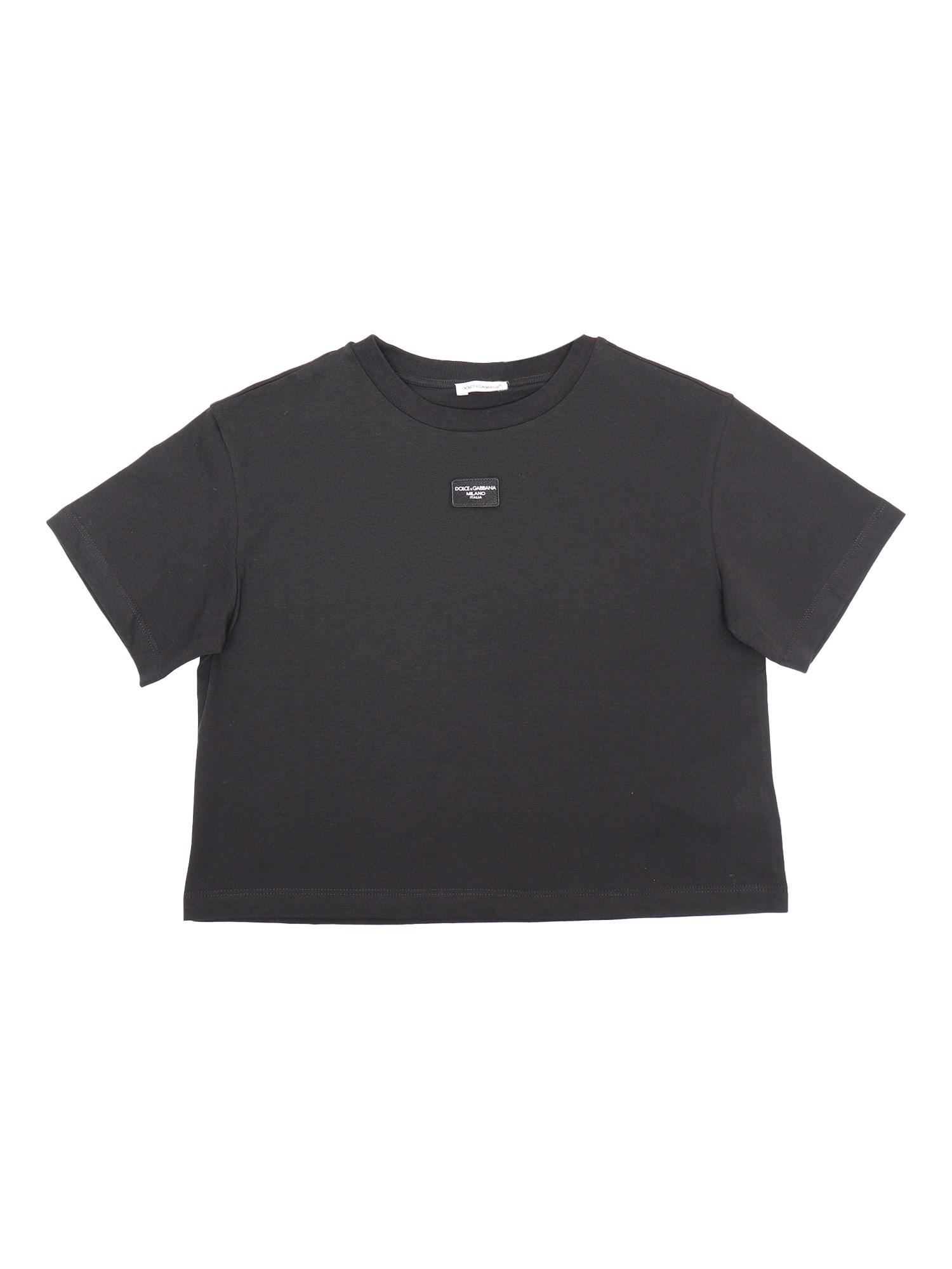 Dolce & Gabbana Junior D&g Black Cropped T-shirt