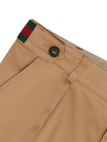 GUCCI KIDS Camel colored GG trousers