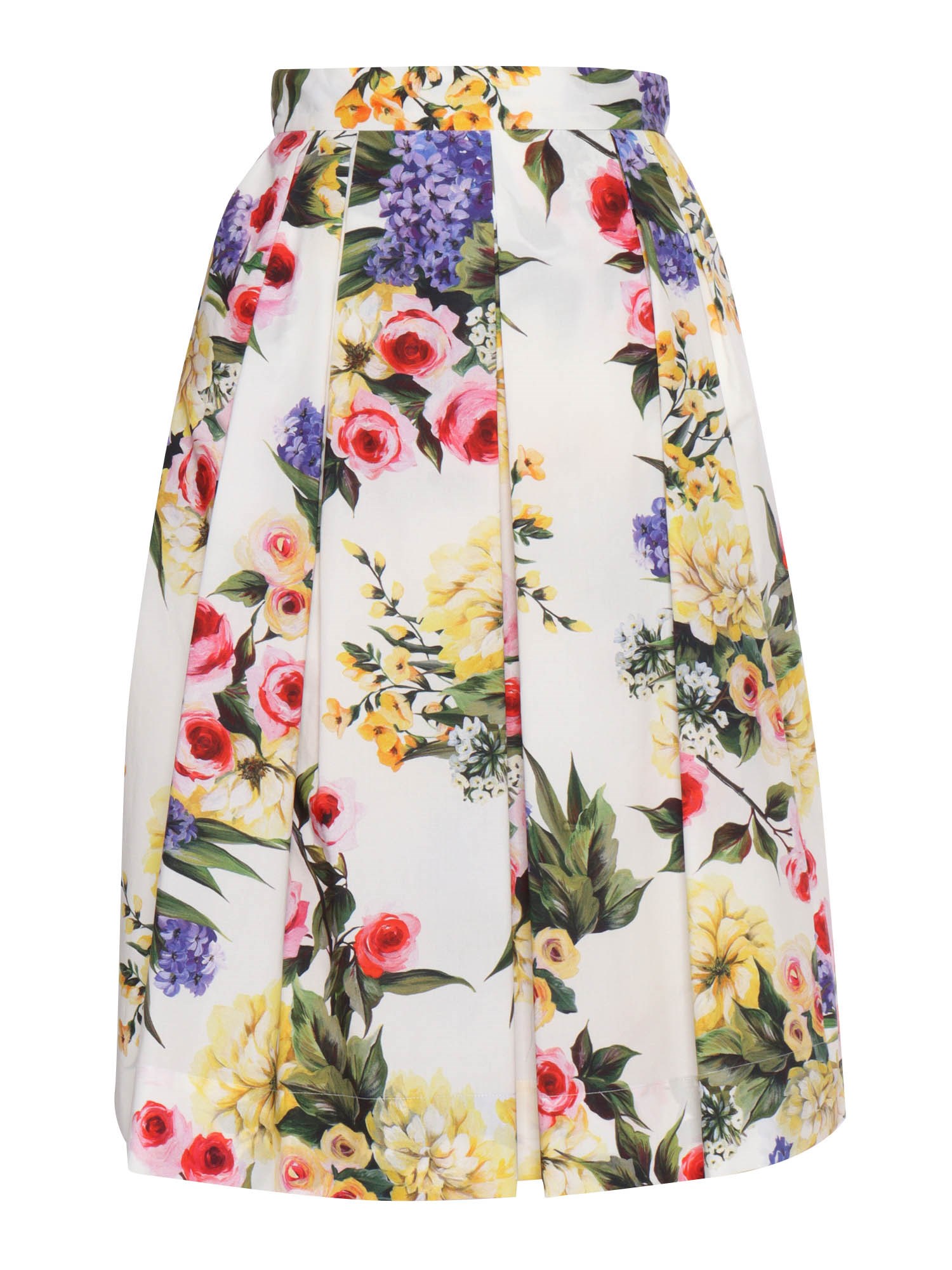 Dolce & Gabbana Junior Floral D&g Skirt In White