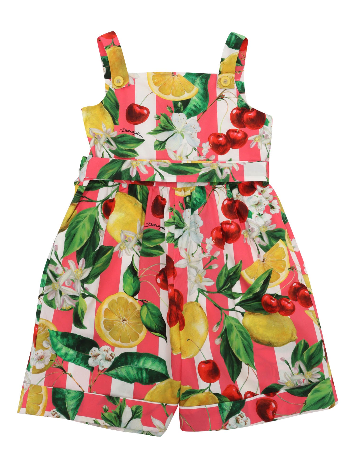 Dolce & Gabbana Junior Colourful Jumpsuit In Yellow