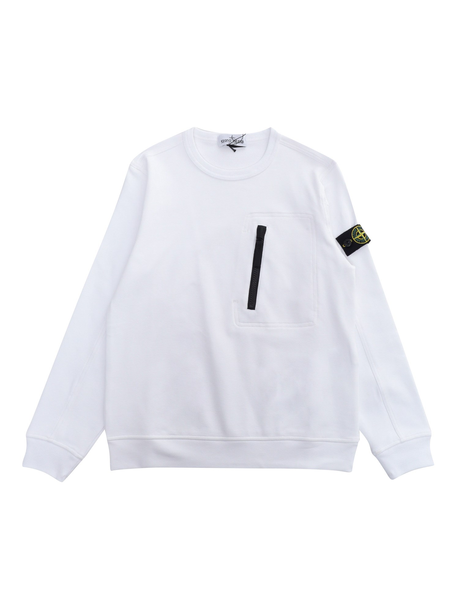 Stone Island White Sweatshirt With Pockets