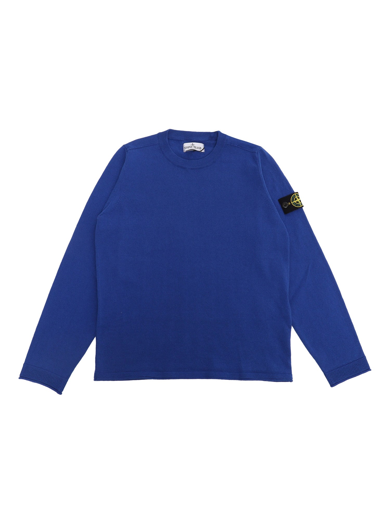 Stone Island Blue Sweater With Logo