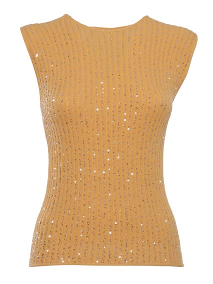 FABIANA FILIPPI Sleeveless top with paillettes