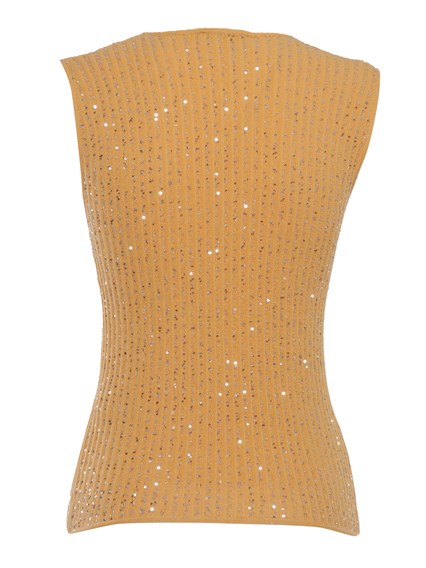 FABIANA FILIPPI Sleeveless top with paillettes