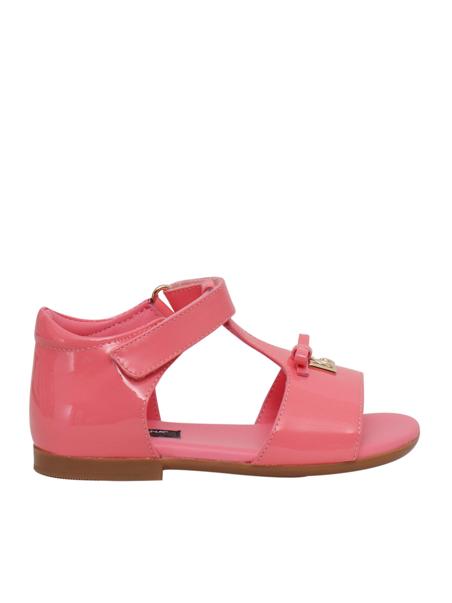 Dolce & Gabbana Junior D&g Leather Pink Sandals