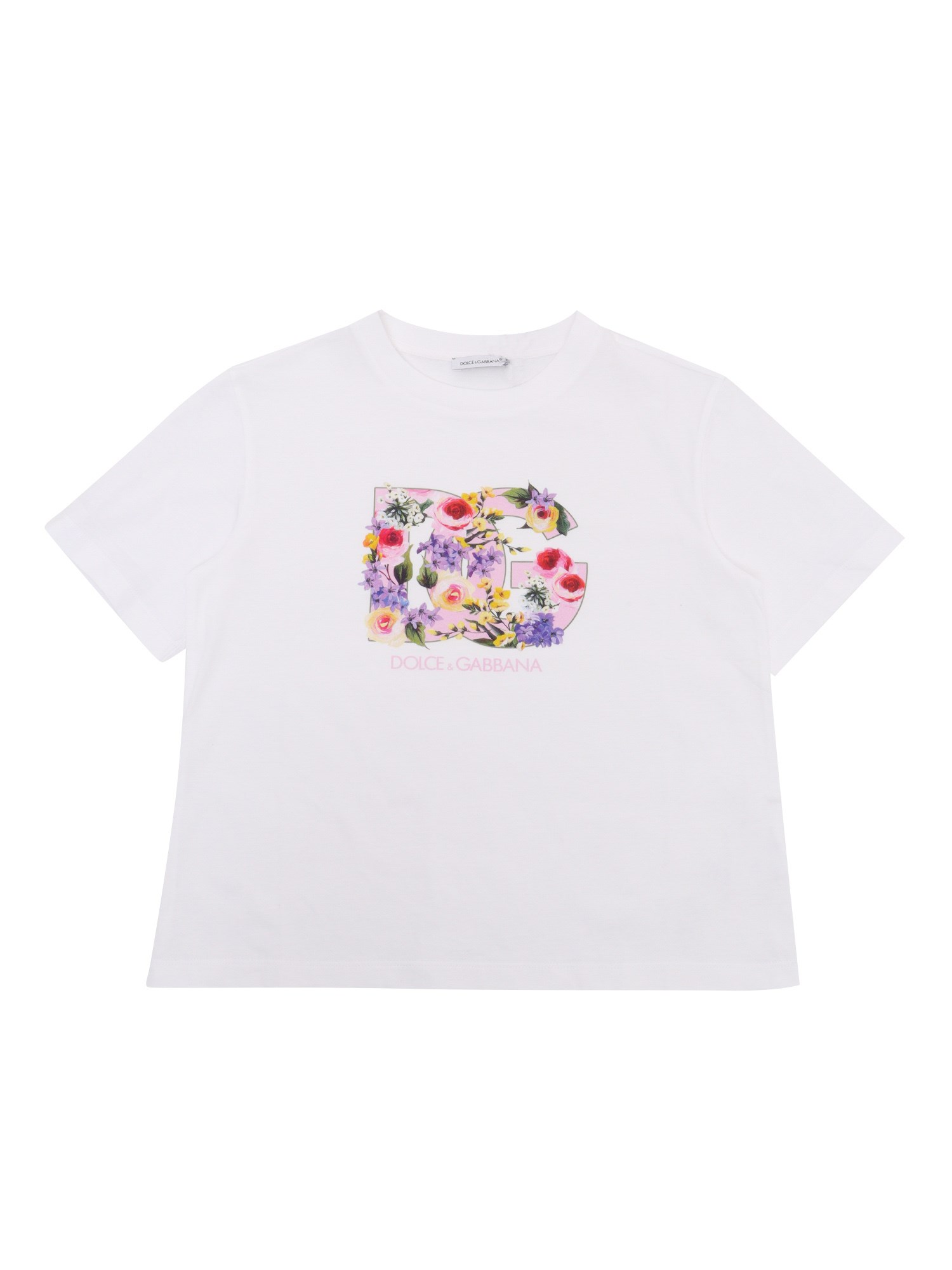 Dolce & Gabbana Junior Babies' Whit T-shirt With Logo In White