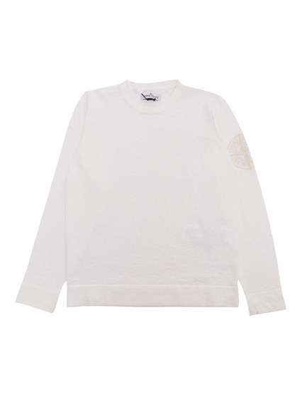 Stone Island White sweater with logo