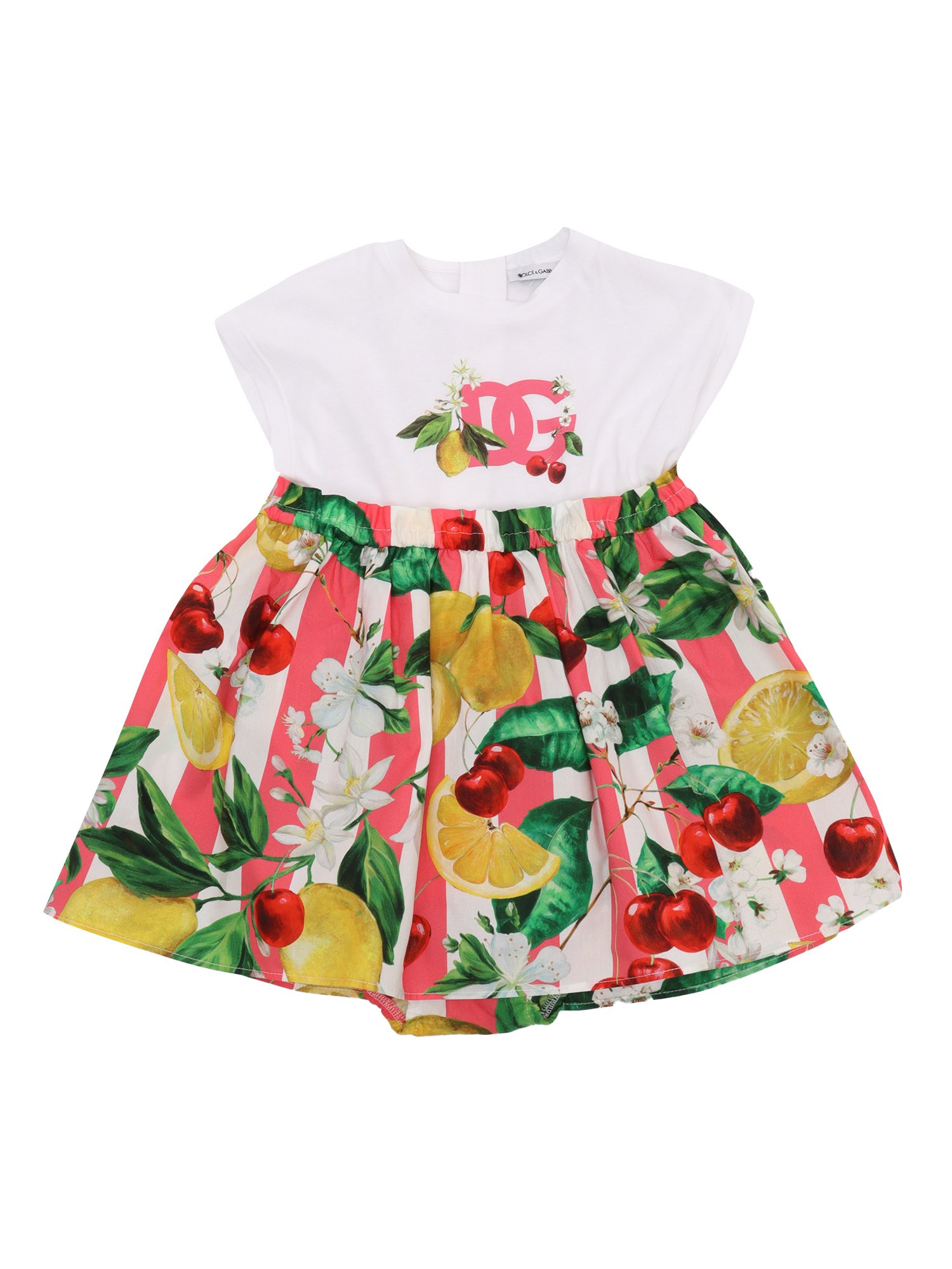 Dolce & Gabbana Junior D&g Dress With Prints In Multi