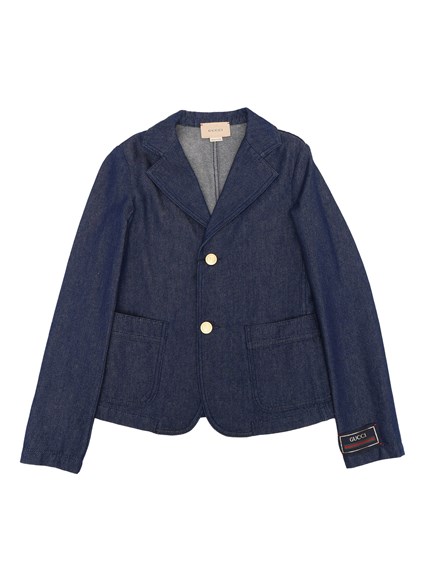 GUCCI KIDS GG denim blazer