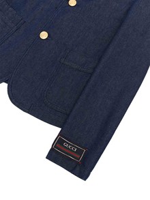 GUCCI KIDS GG denim blazer
