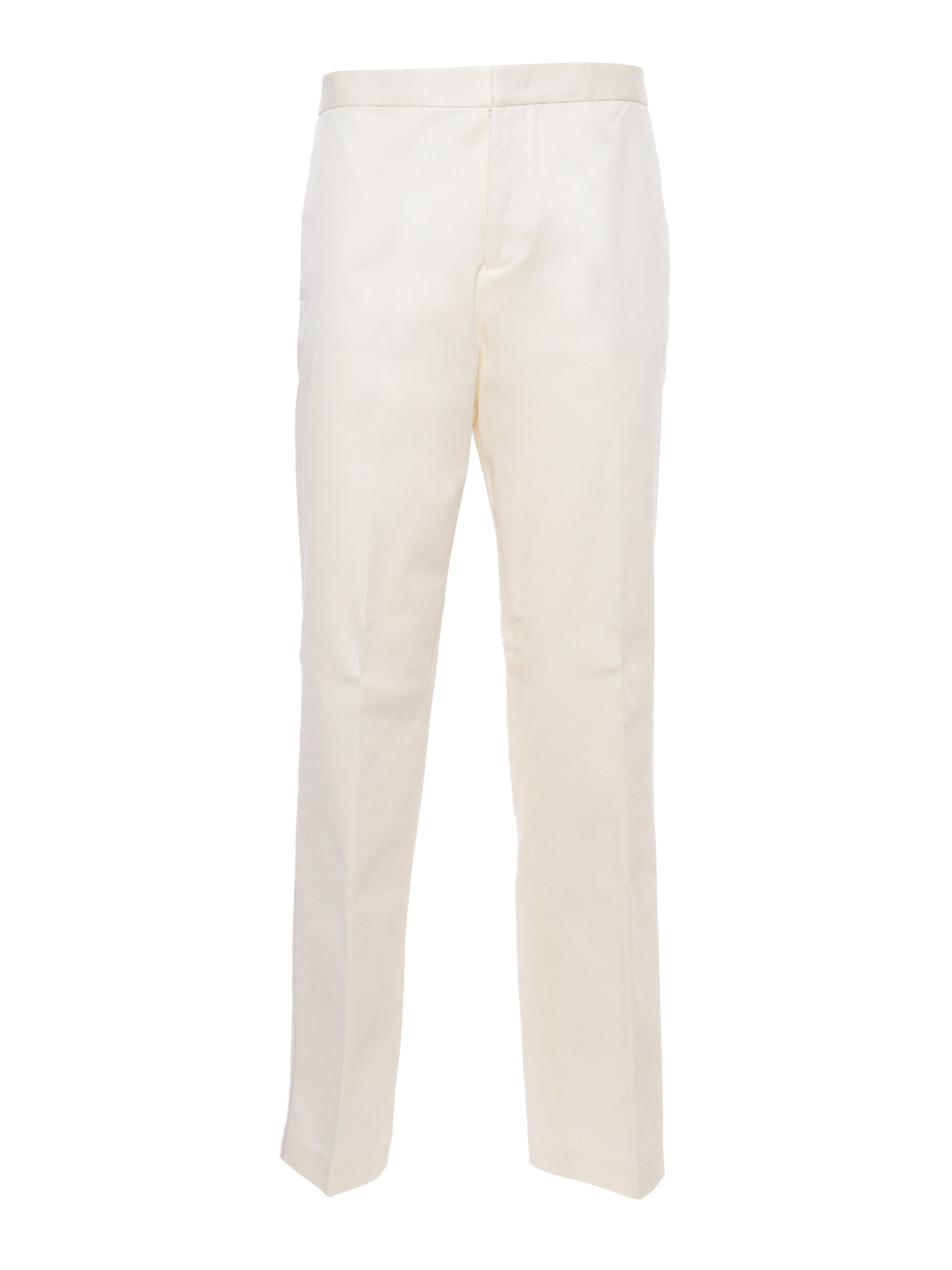 Fabiana Filippi Crepe Trousers Beaded Elastic Waistband In White