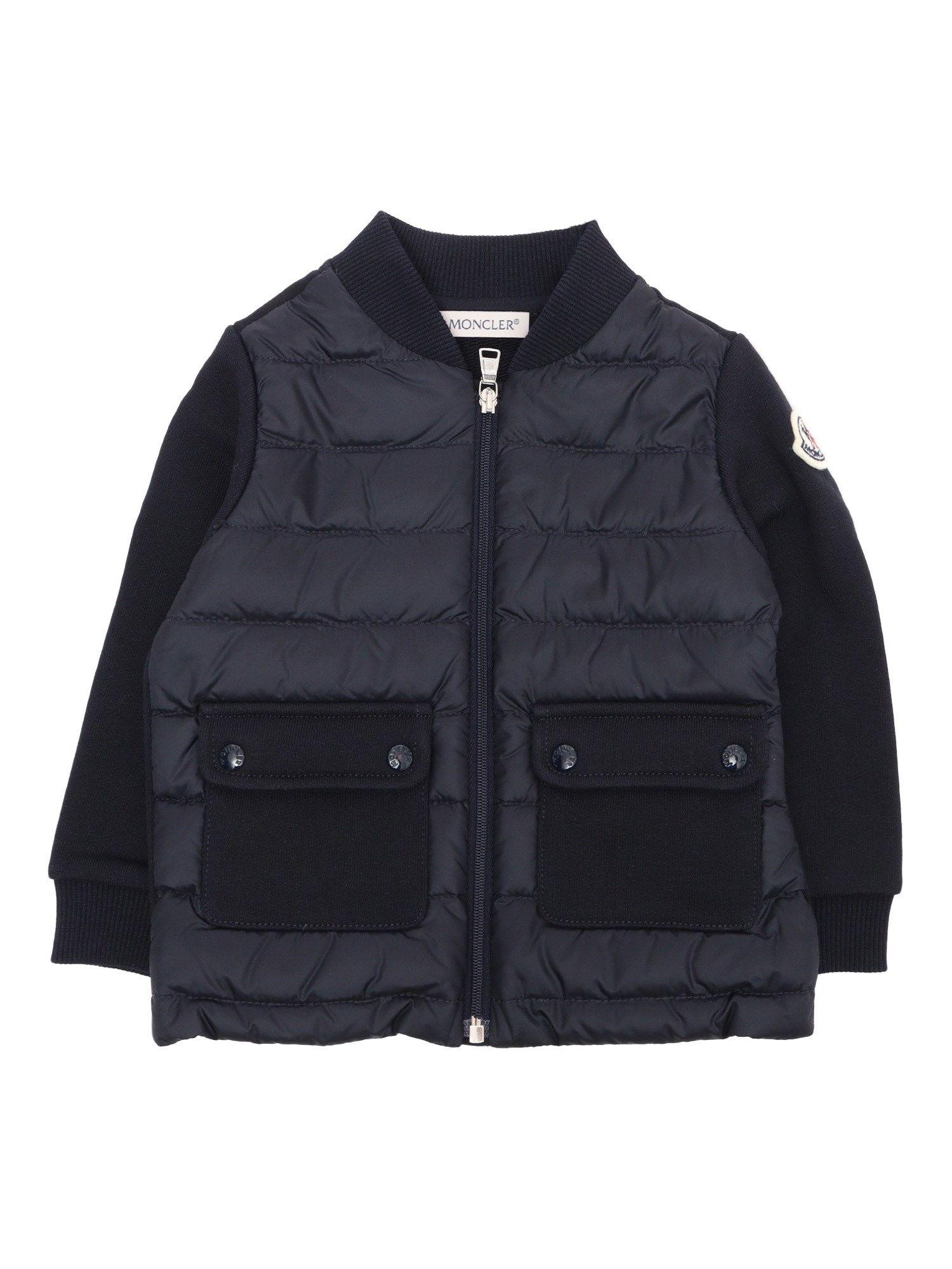 Moncler Baby Padded Sweatshirt In Blue