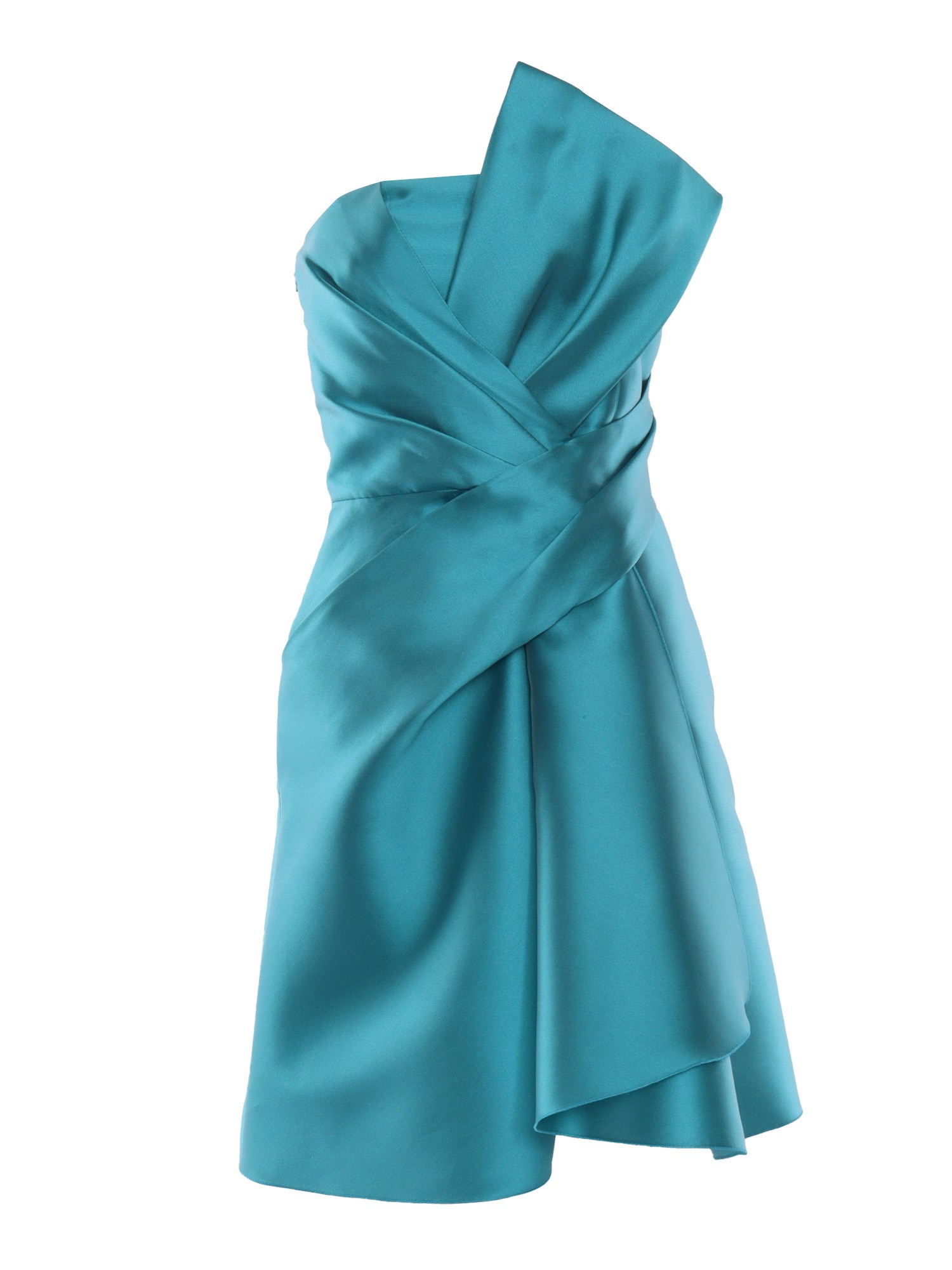 Shop Alberta Ferretti Short Turquoise Dress In Multi