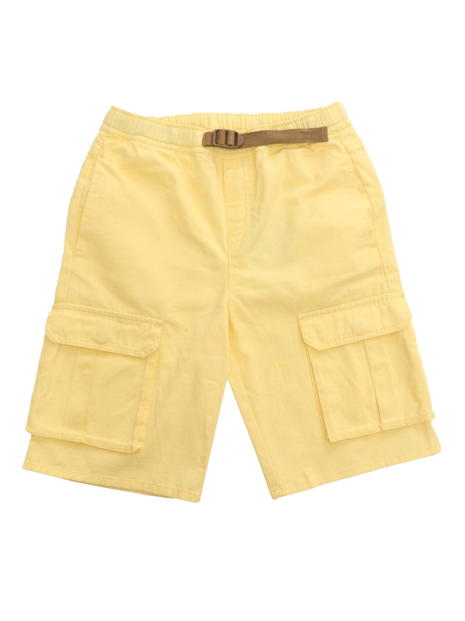 Shop Stella Mccartney Yellow Shorts With Pockets