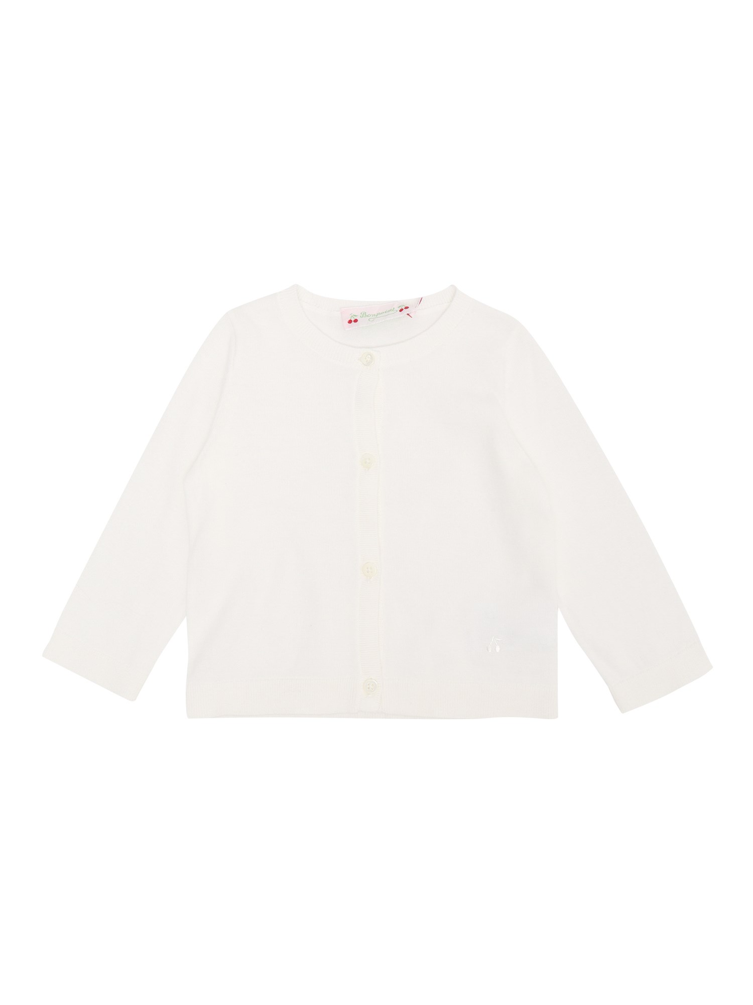 Shop Bonpoint Cotton Cardigan For Girls In White