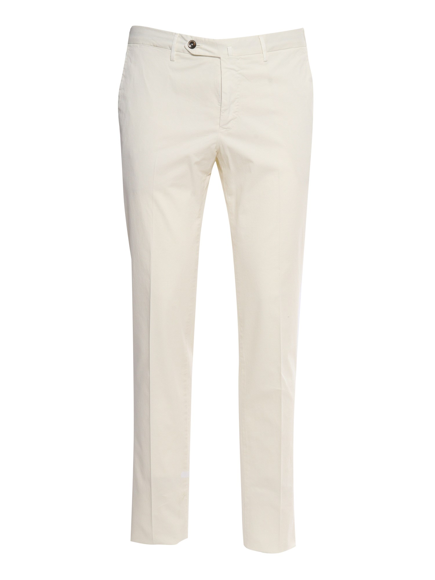 Shop Pt01 Superslim Cream-colored Trousers In Multi