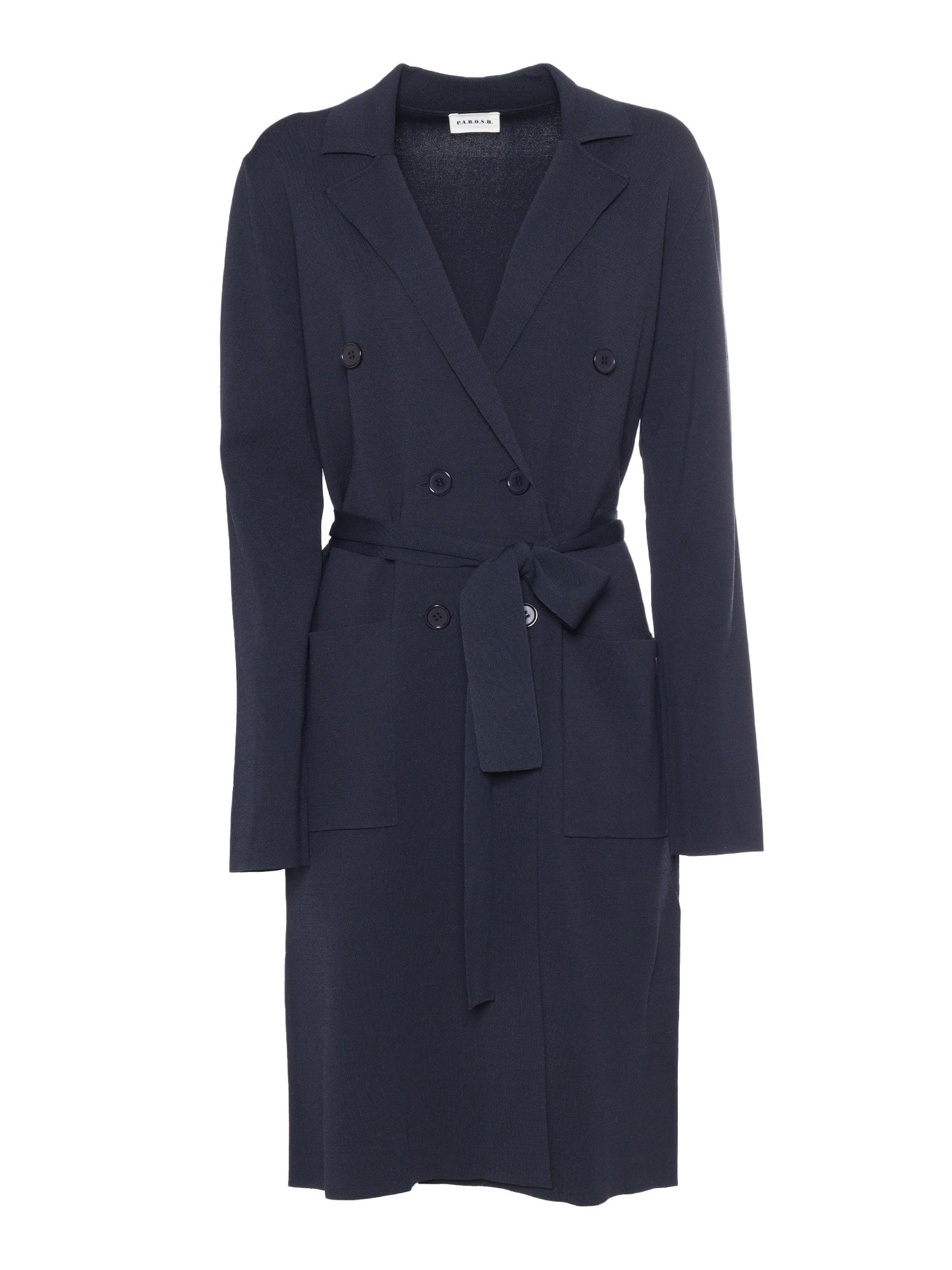 P.a.r.o.s.h. Double-breasted Womens Coat In Blue