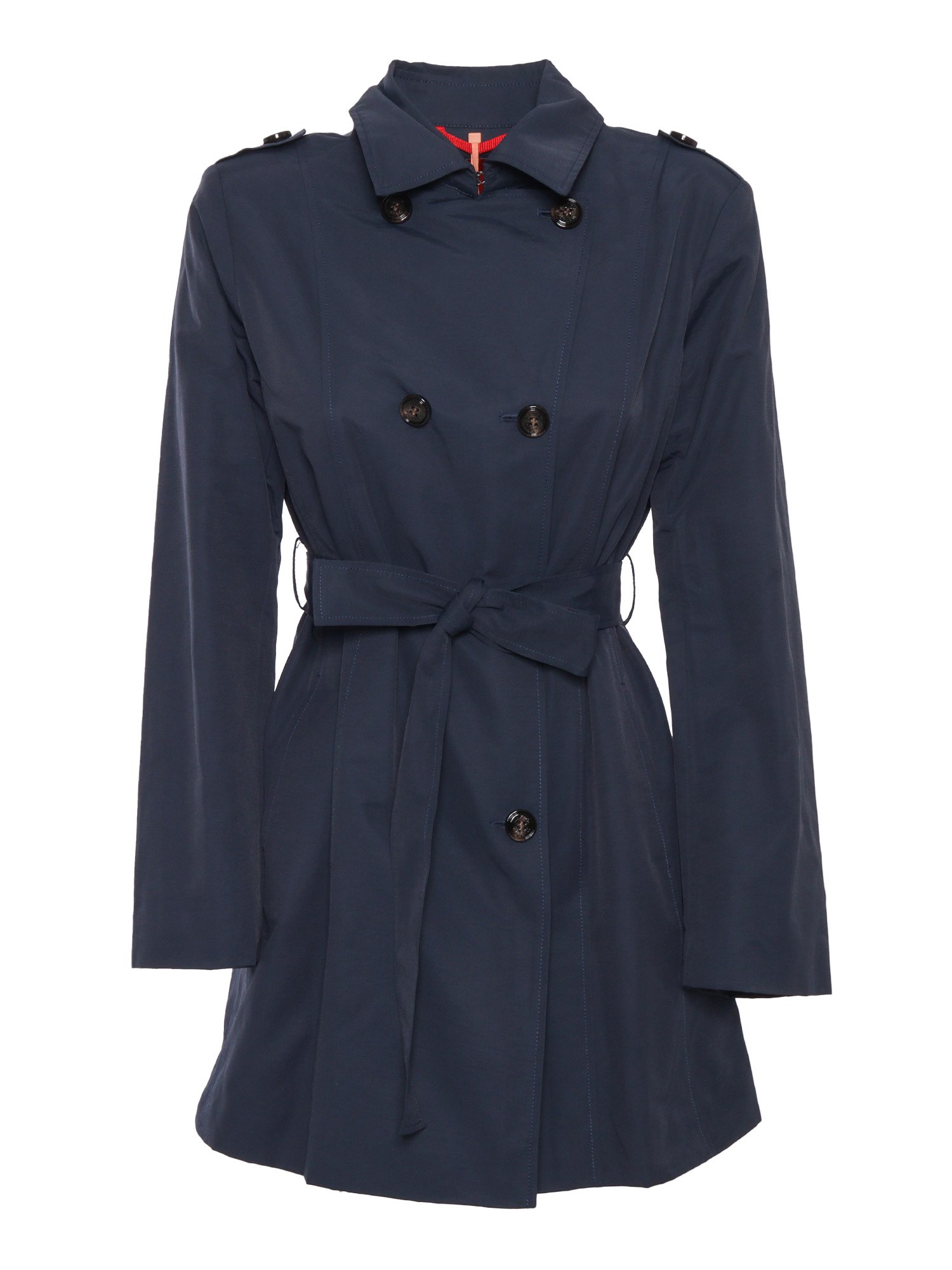 Max & Co Blue Double-breasted Trench Coat