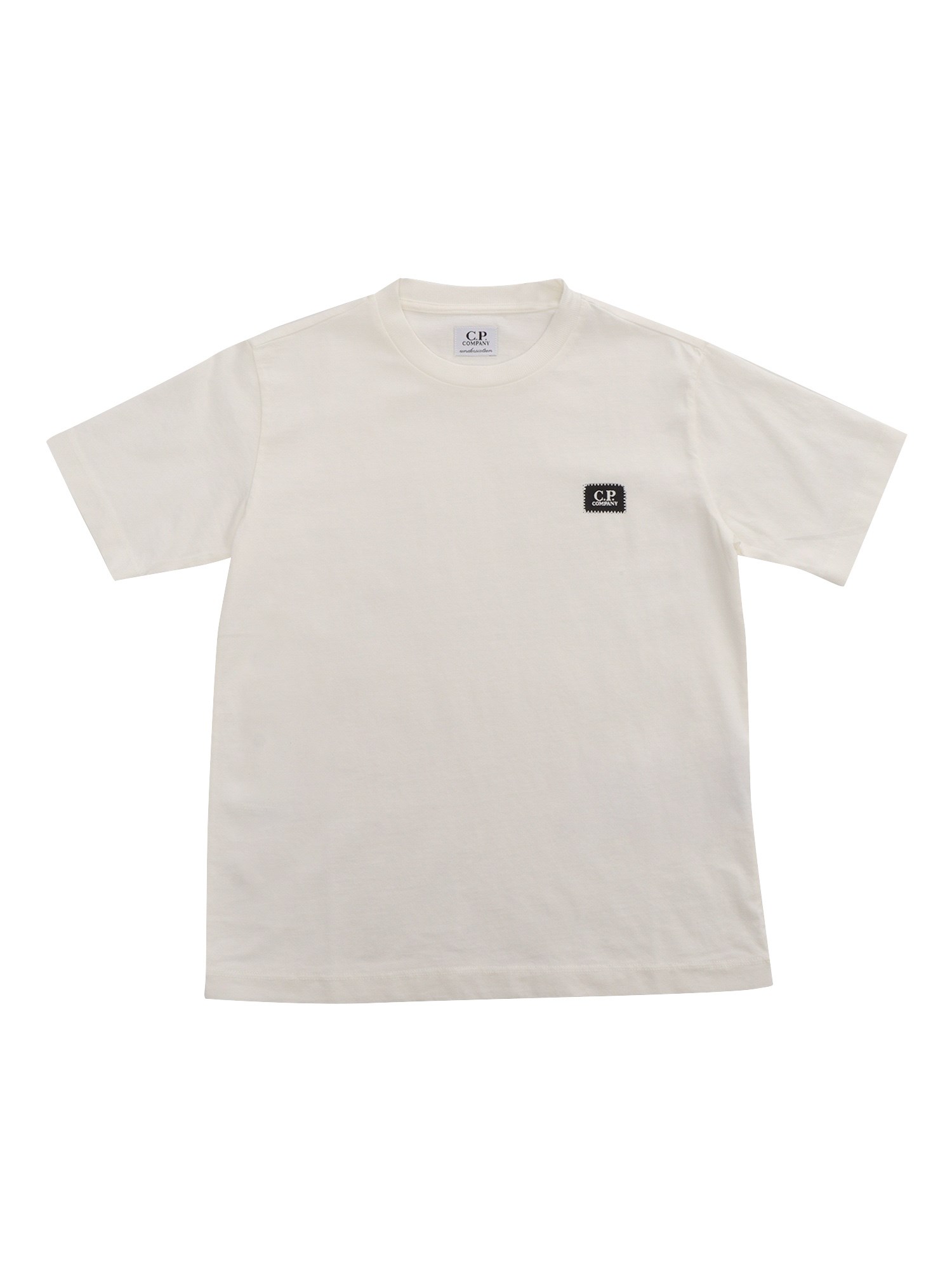 C.p. Company White T-shirt With Logo In Neutral