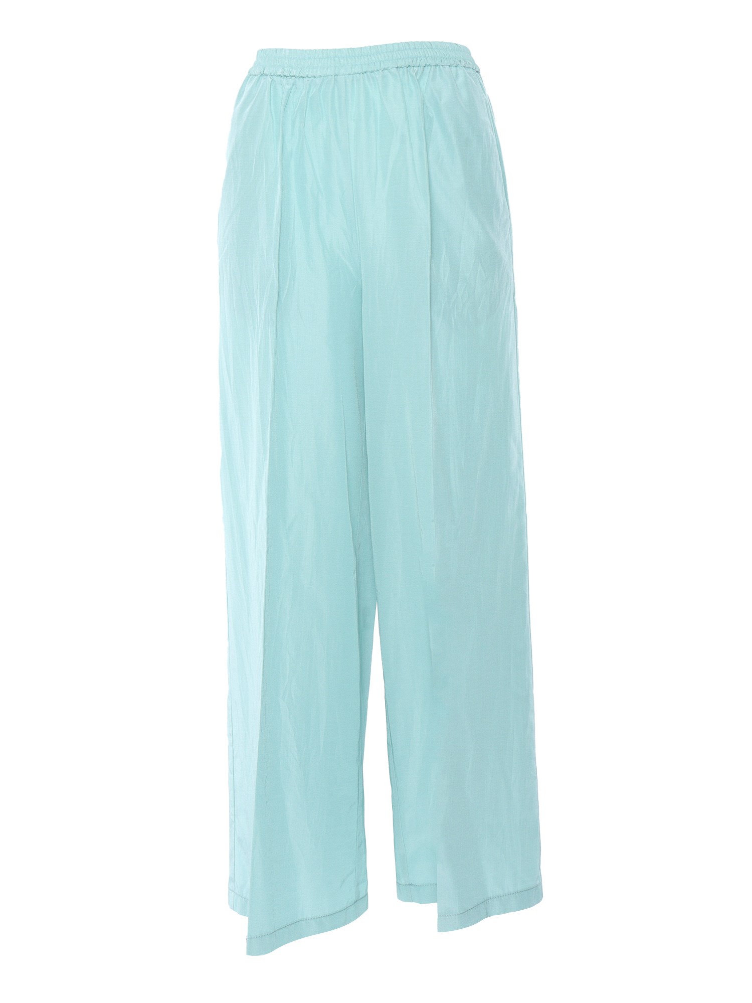 Shop Forte Forte Palazzo Trousers In Light Blue