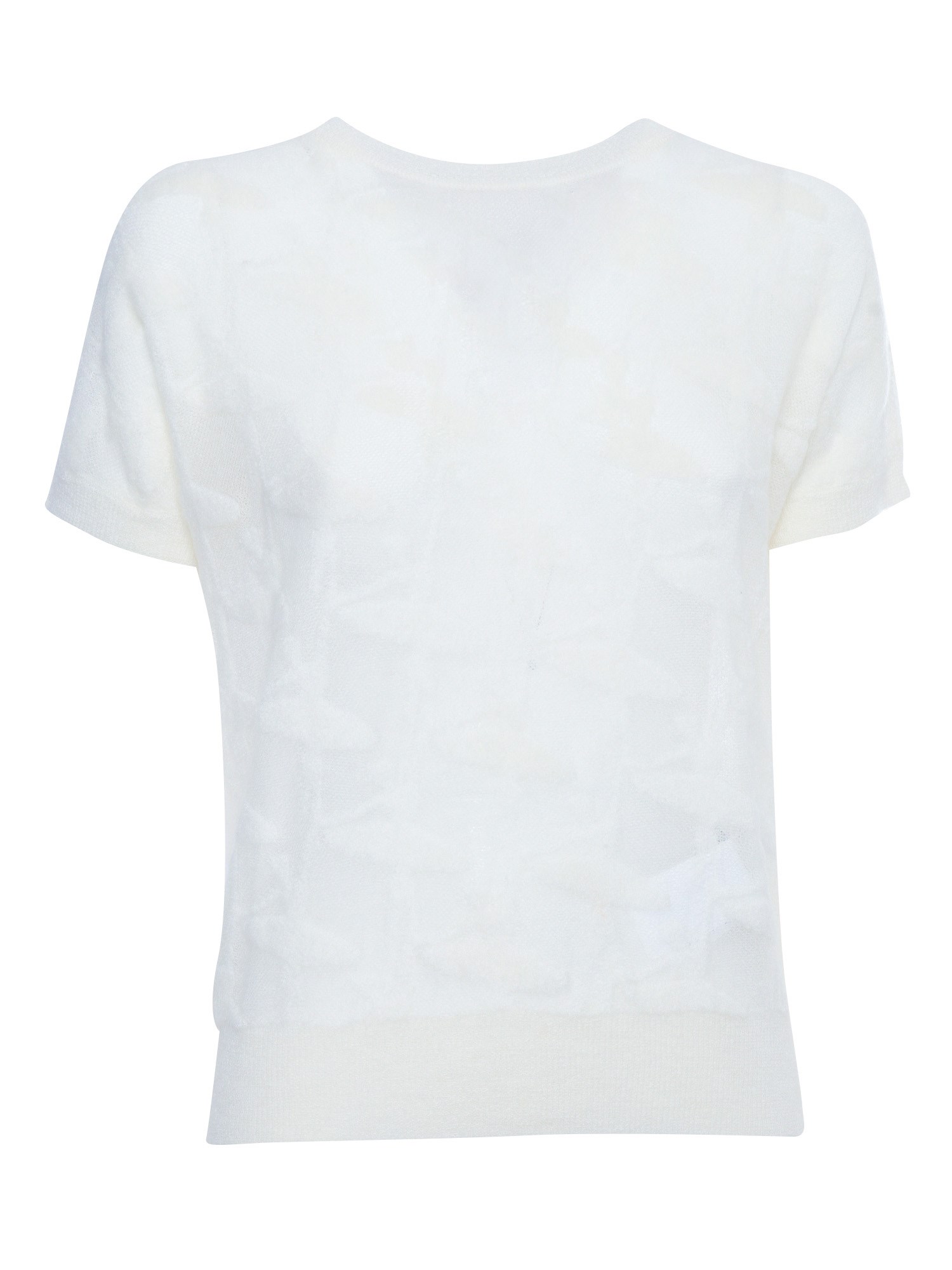 Max Mara Kniteted Sleevless T-shirt In White