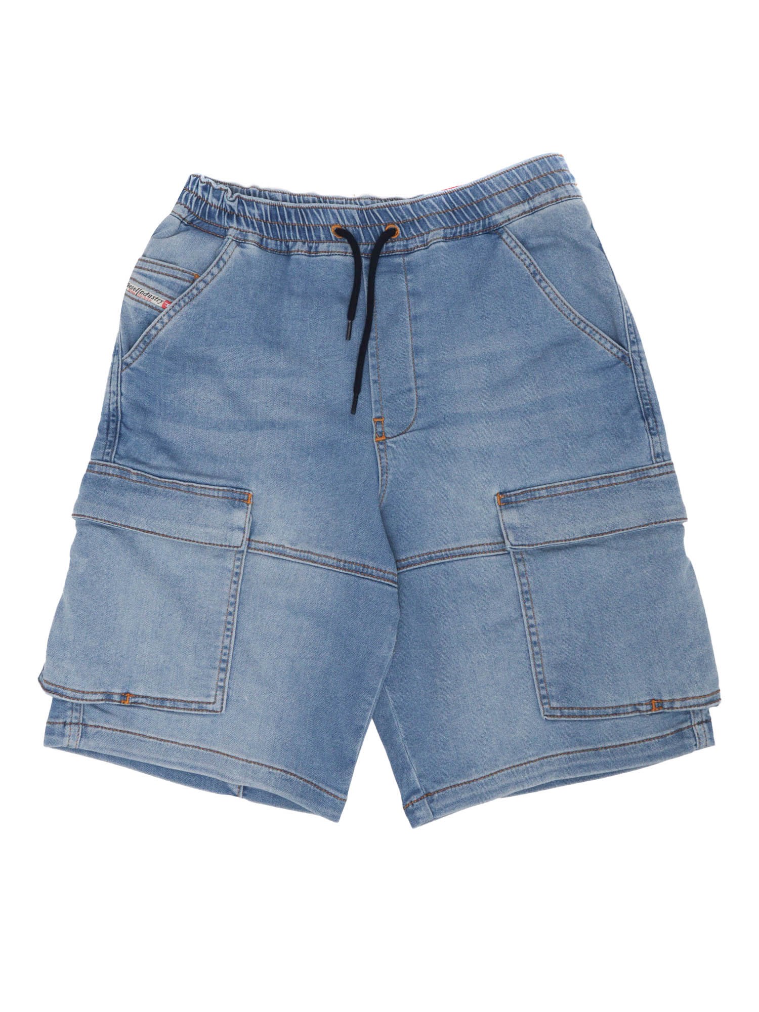 Diesel Children's Cargo Shorts In Blue