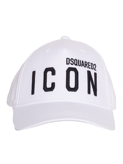 D-Squared2 White hat with logo