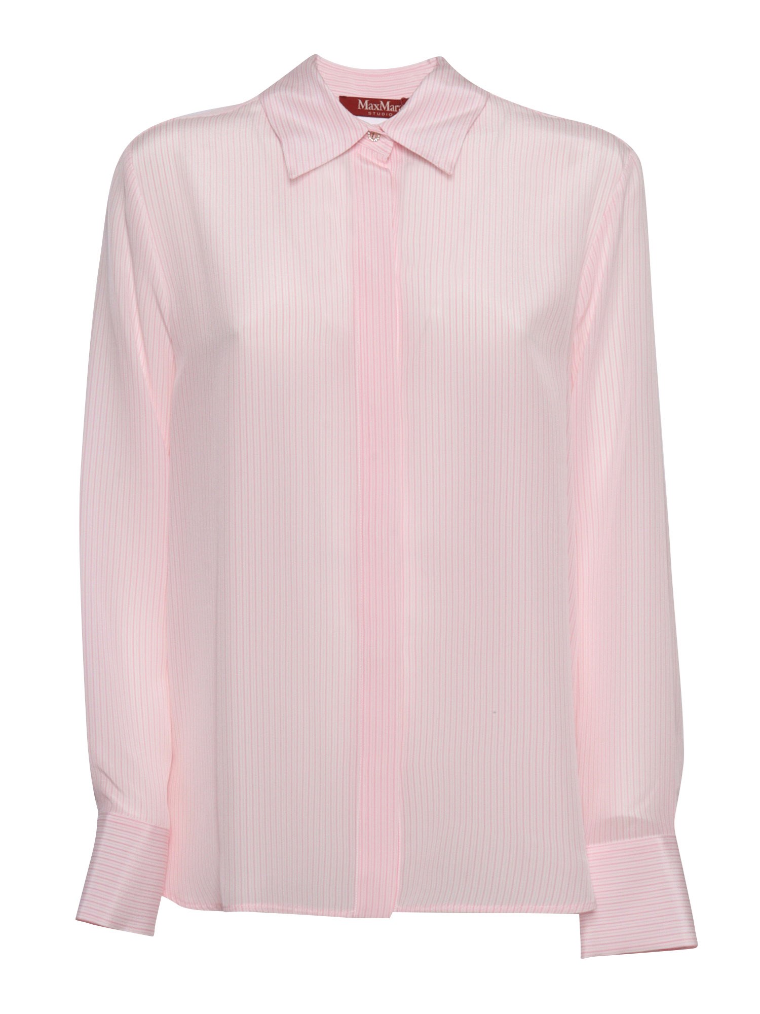 Shop Max Mara Pink Striped Shirt