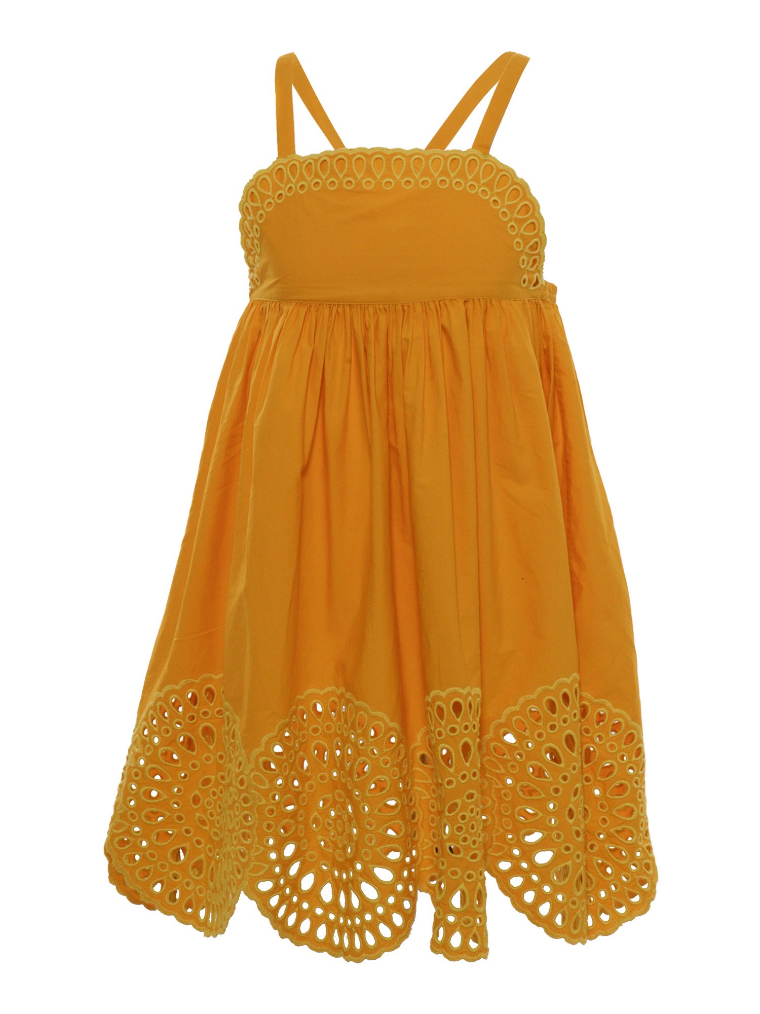 Stella Mccartney Emroidered Yellow Dress