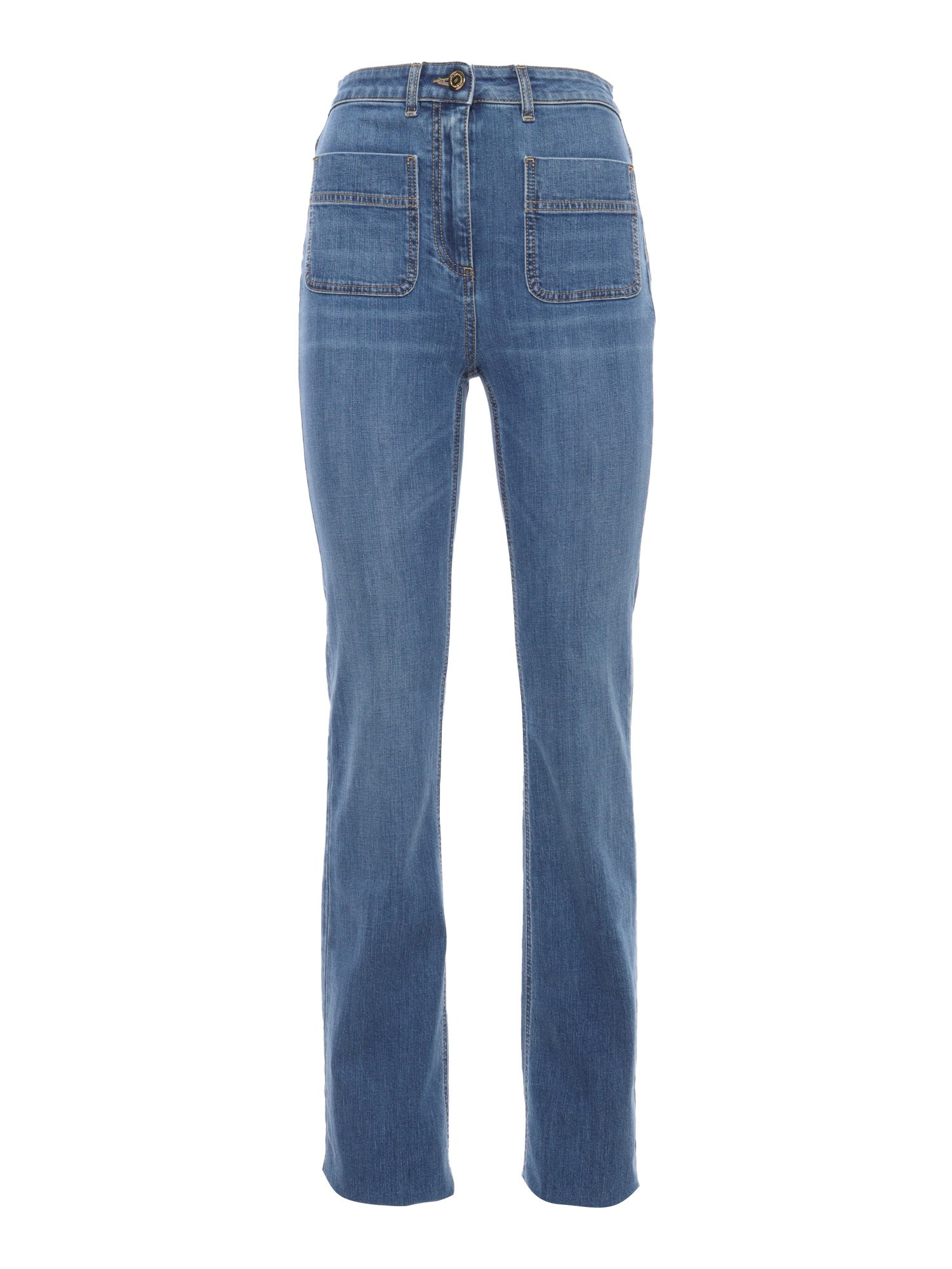 Elisabetta Franchi High-waisted Jeans In Blue