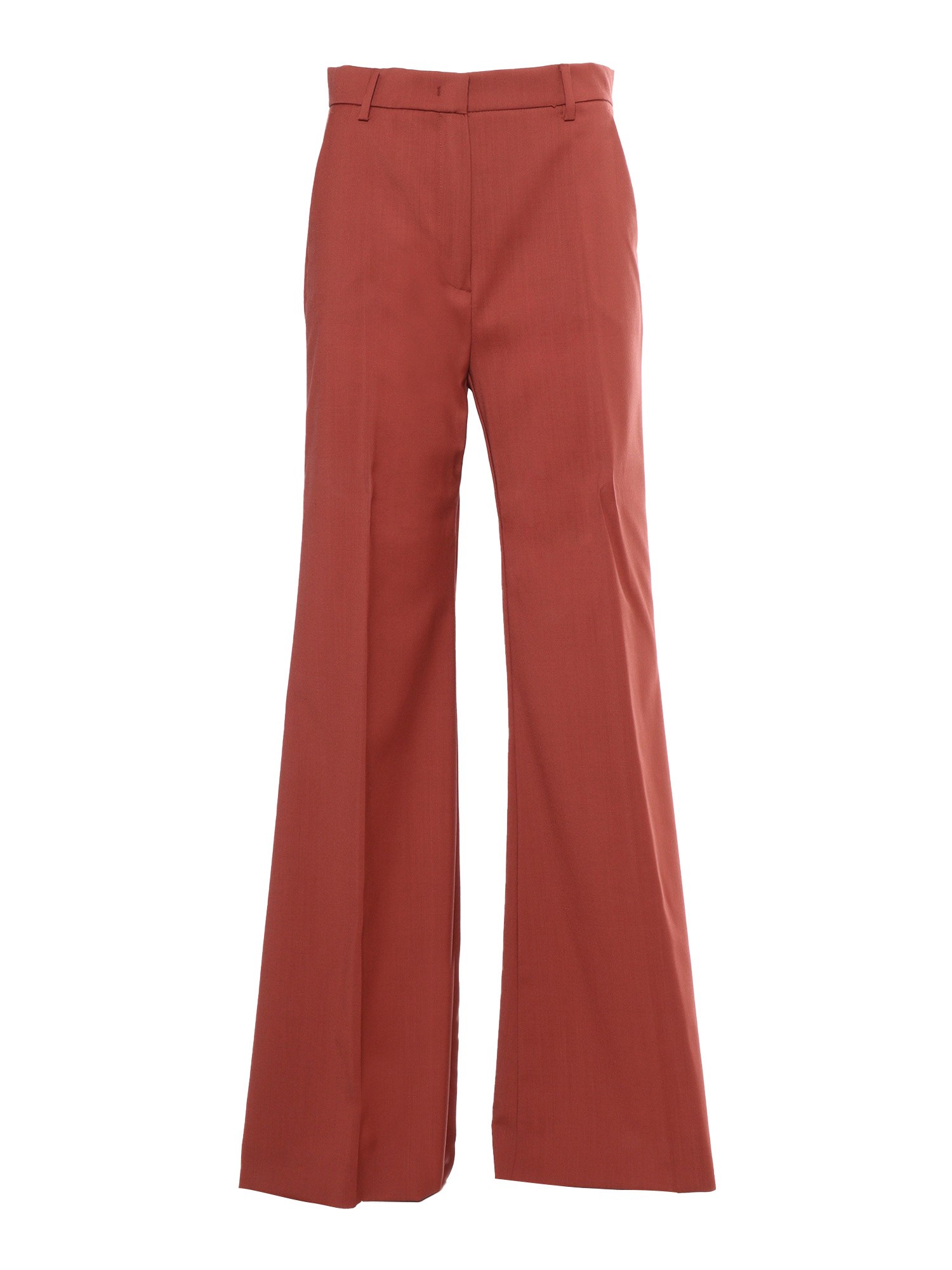 Shop Max Mara Sonale Red Trousers In Brown