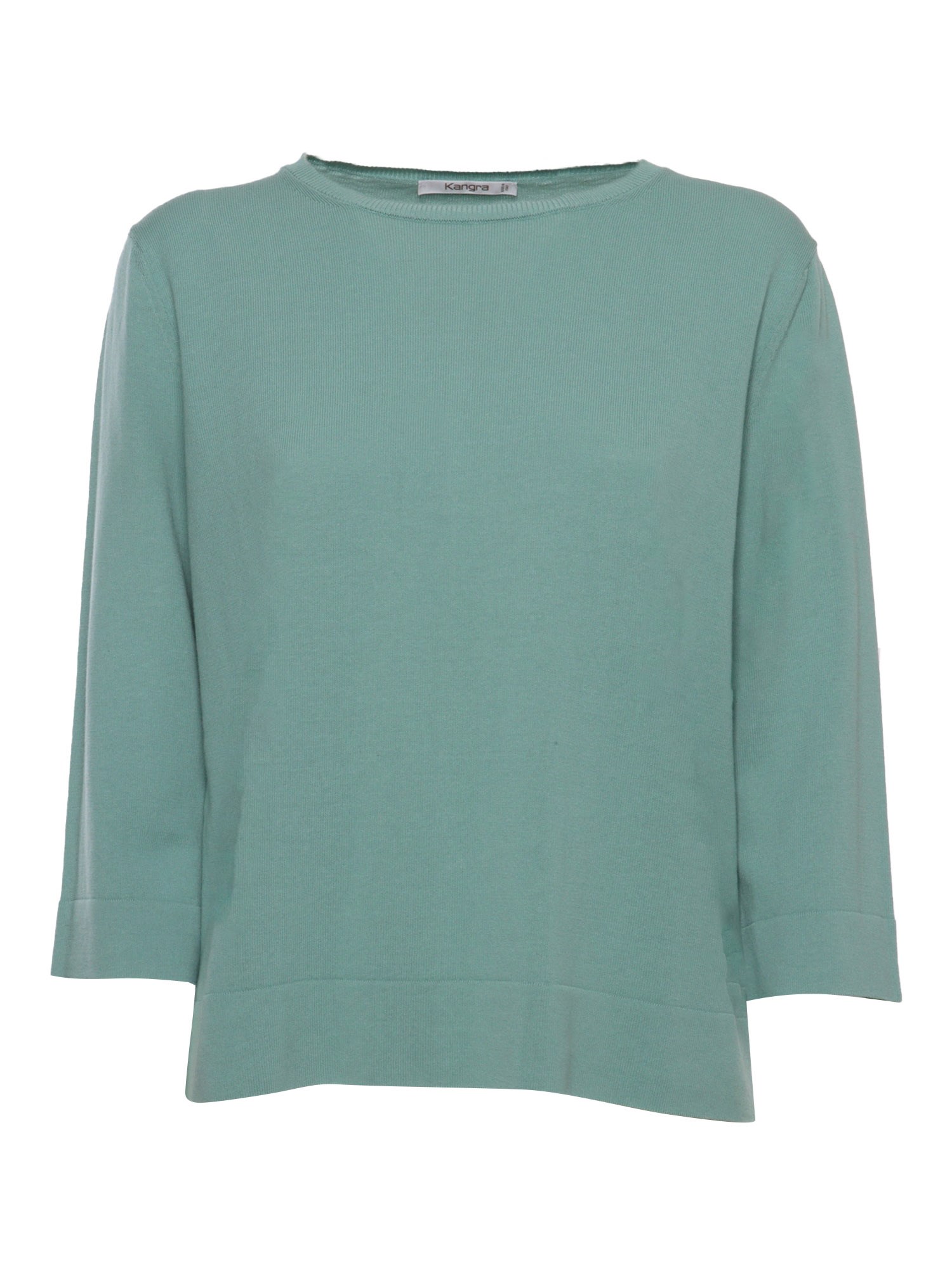 Shop Kangra Cashmere Aqua Green Cotton Sweater In Light Blue