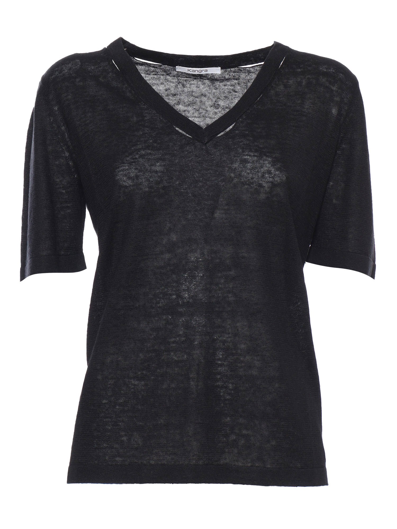 Kangra Cashmere V-neck Sweaters In Black