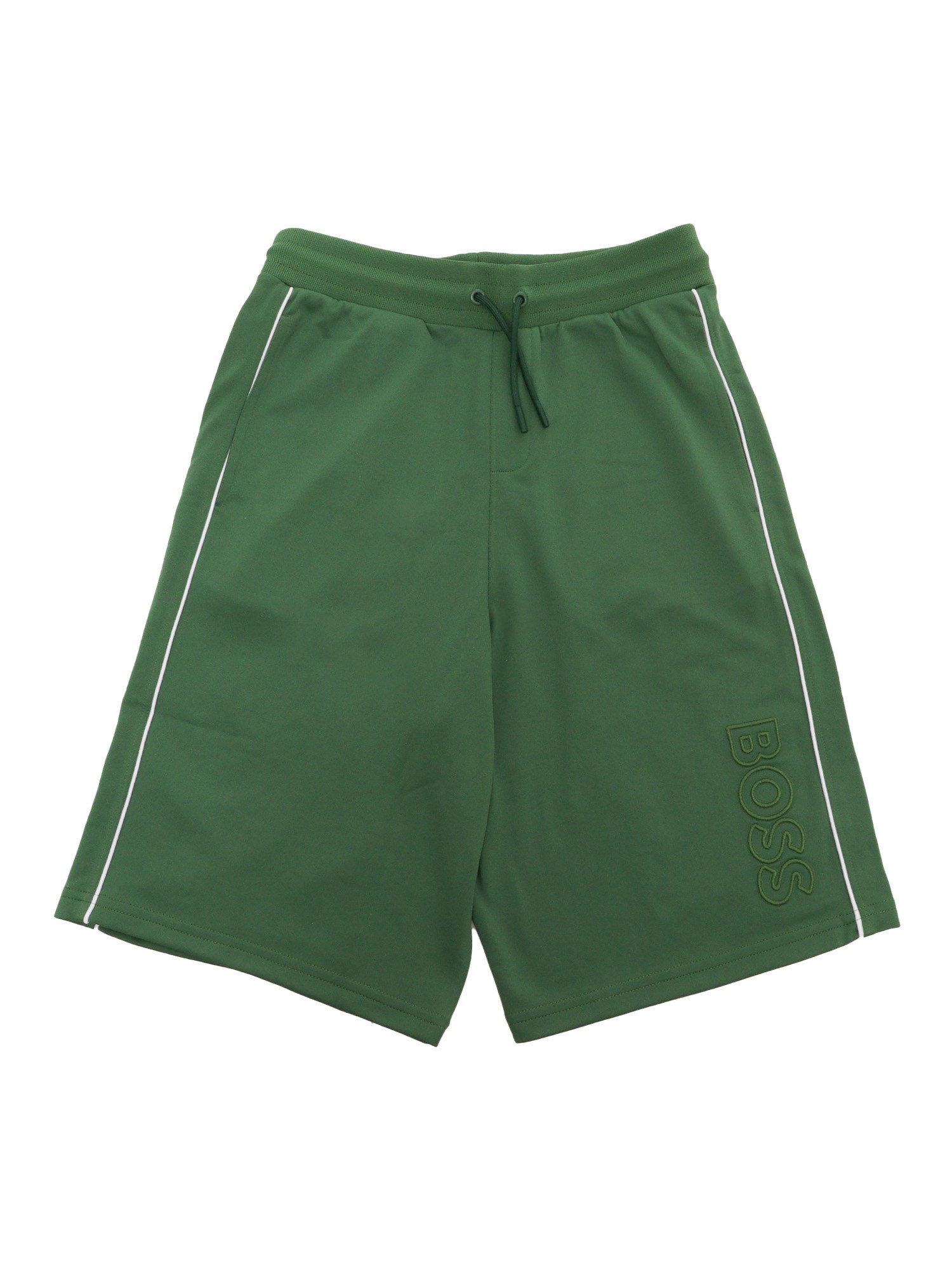 Hugo Boss Green Shorts With Logo