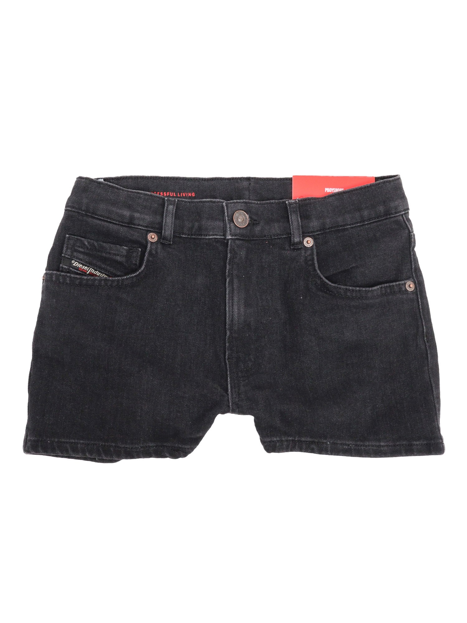 Shop Diesel Jeans Shorts For Girls In Black