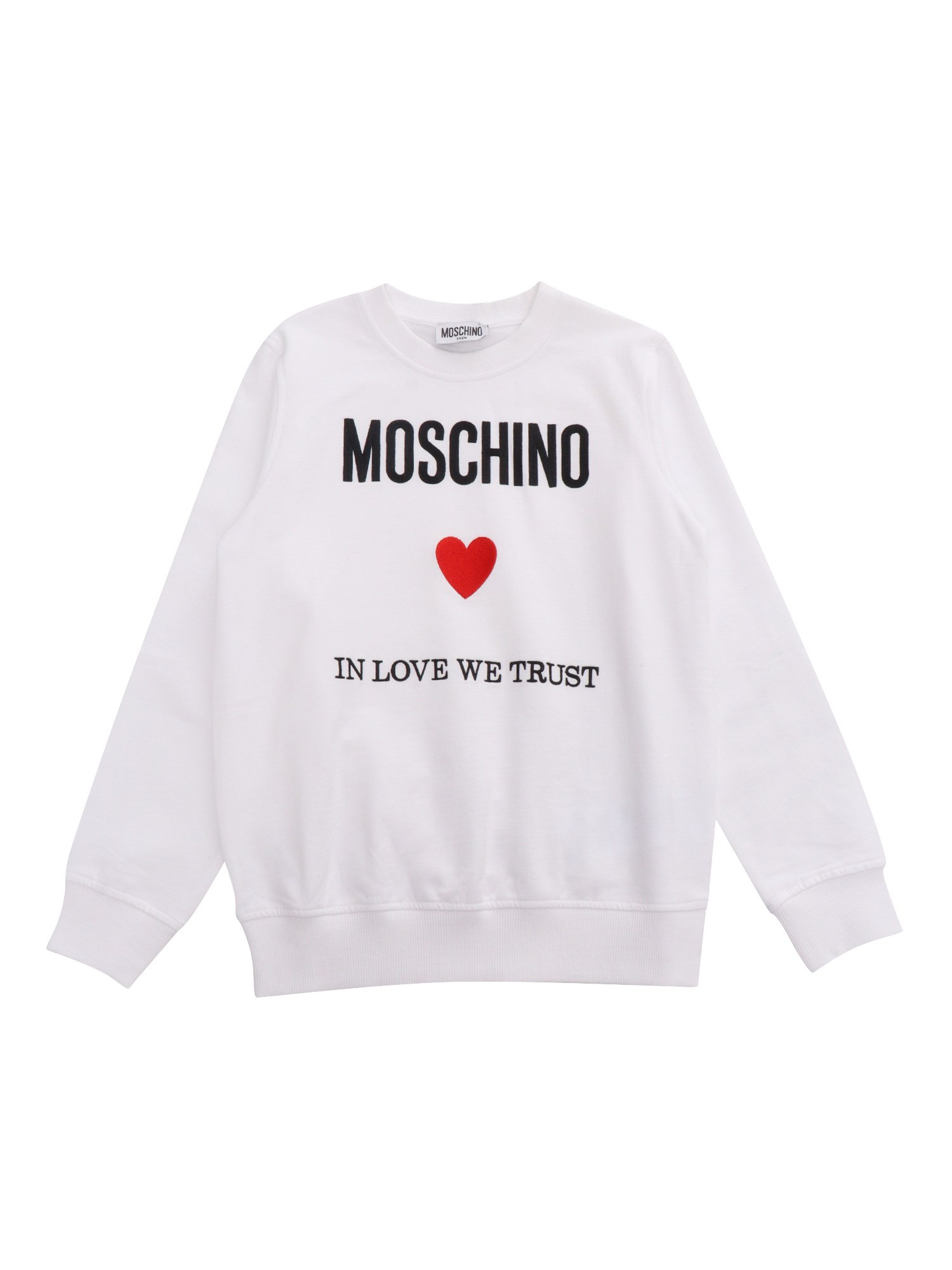 Shop Moschino Kid White Sweatshirt
