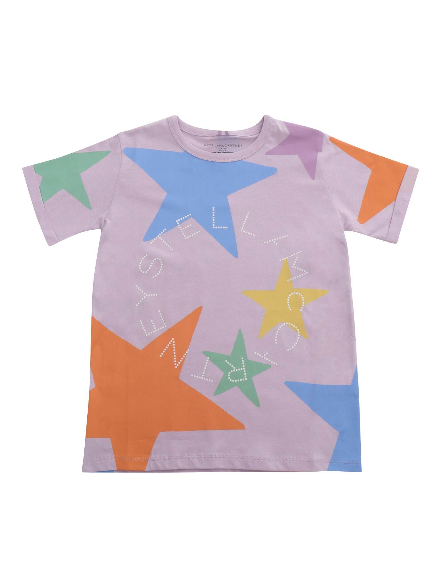 Stella Mccartney Multicolored T-shirt With Stars In Purple