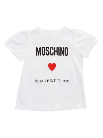Moschino Kid White t-shirt with logo