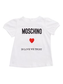 Moschino Kid T-shirt bianca con logo