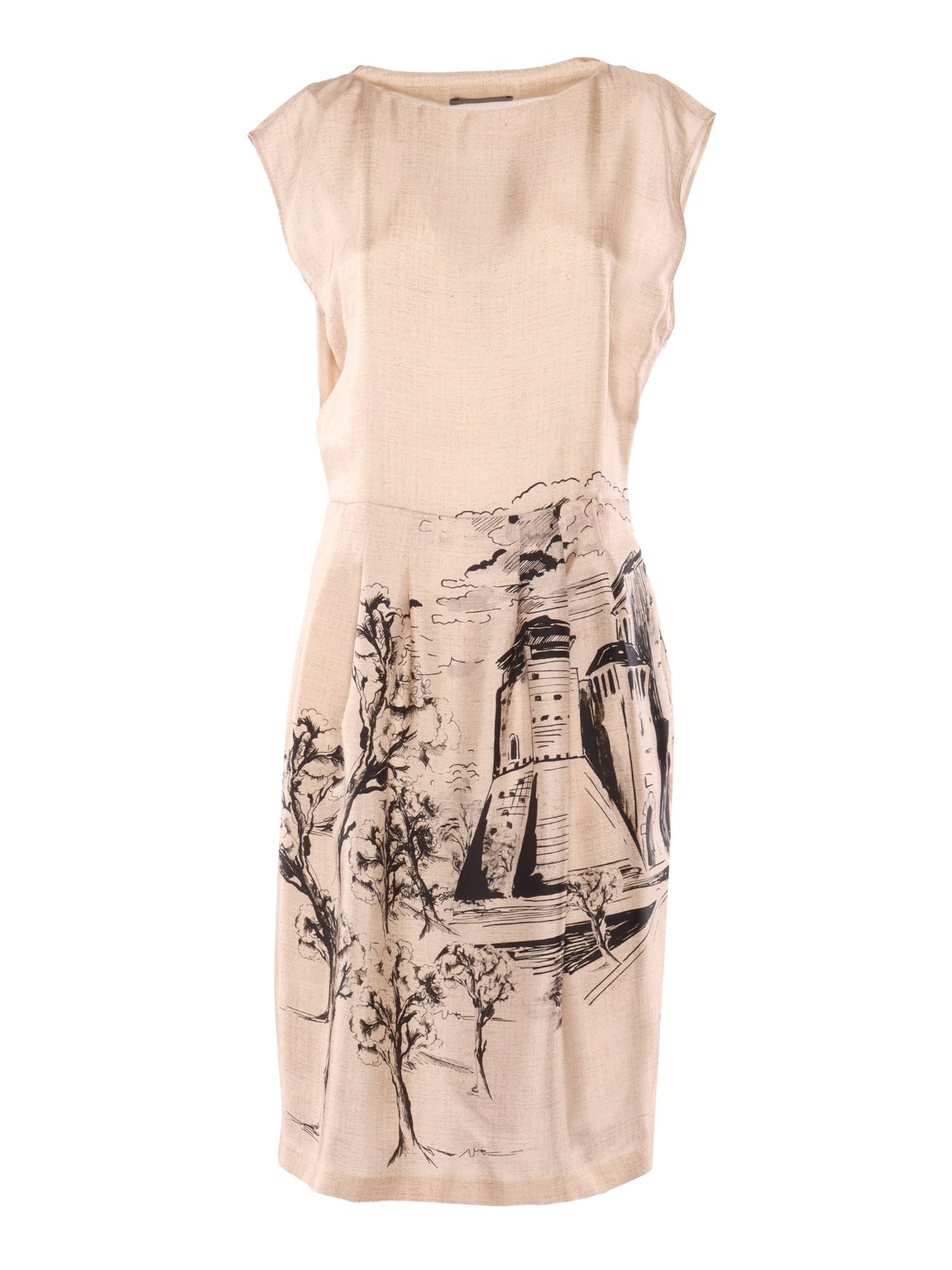 Shop Alberta Ferretti Silk Dress In Multi