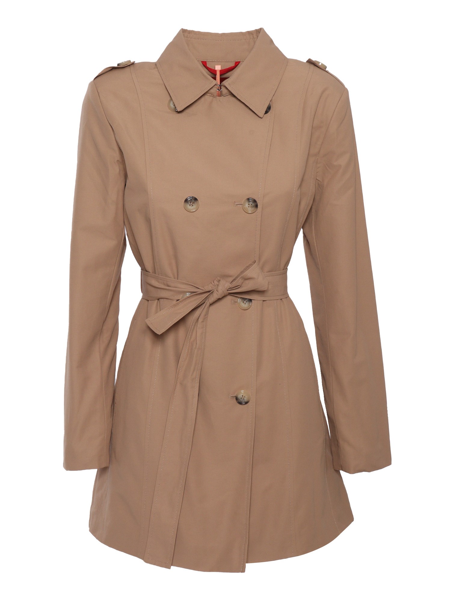 Max & Co Double-breasted Trench Coat In Brown