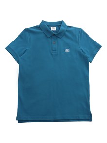 CP COMPANY KIDS Blue polo with logo
